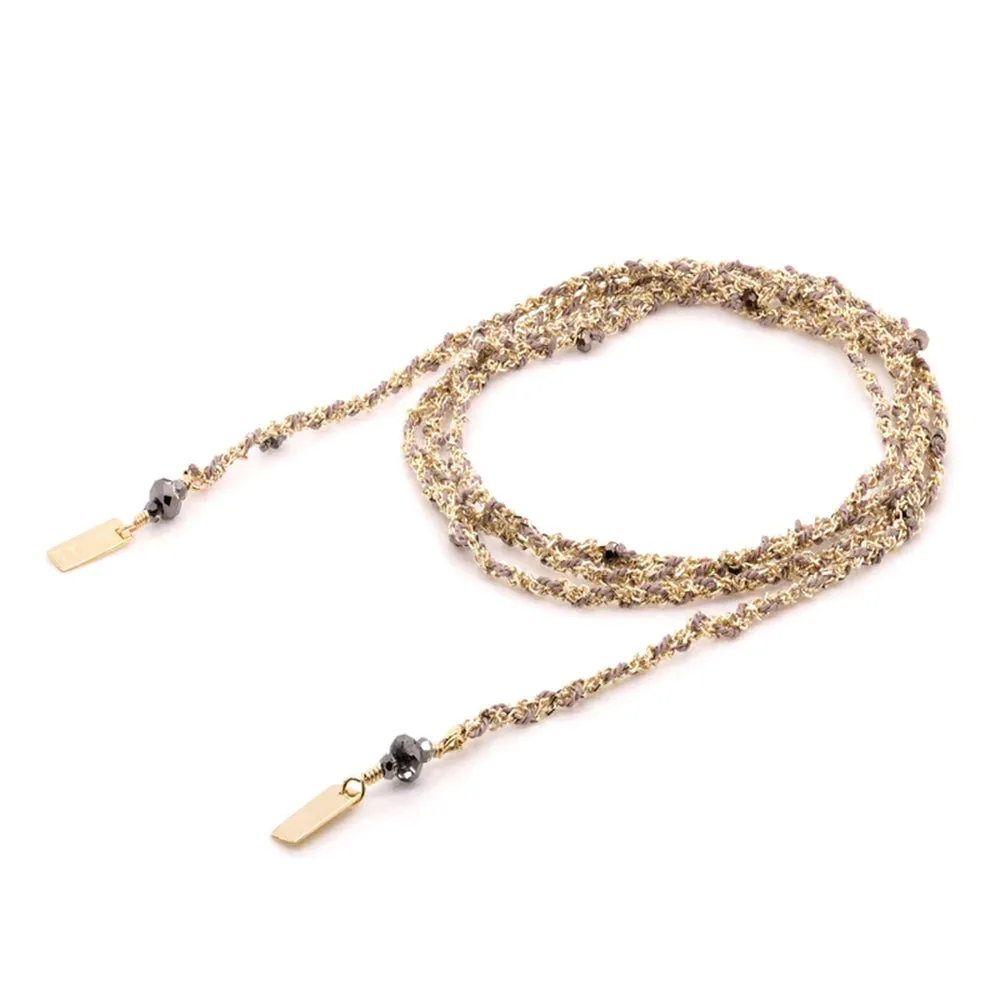 Marie Laure Chamorel - Necklace n°182 - Gold Grey sold by Merci