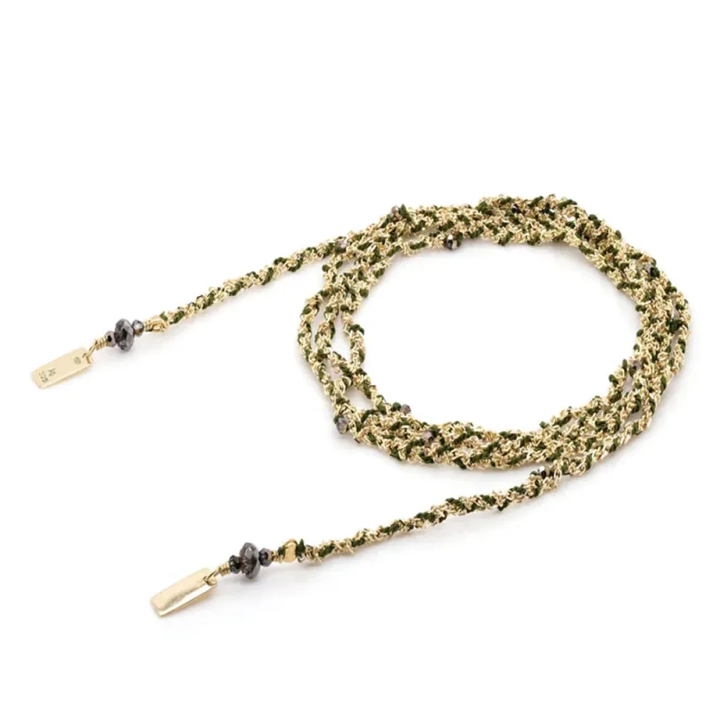 Marie Laure Chamorel - Necklace n°182 - Gold Kaki made by Marie Laure Chamorel