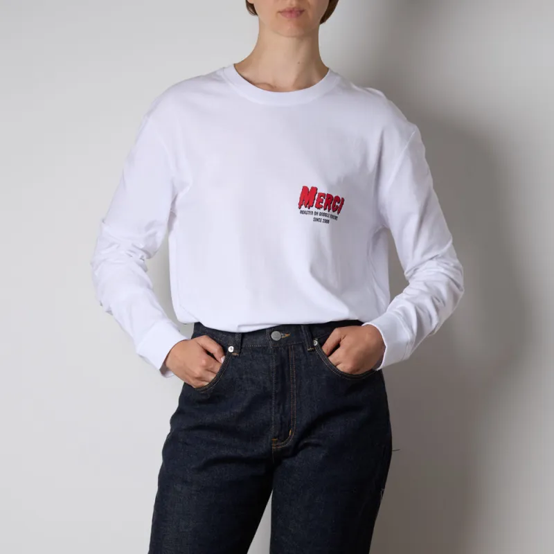 Merci - Roasted Long-Sleeve T-Shirt - White made by Merci
