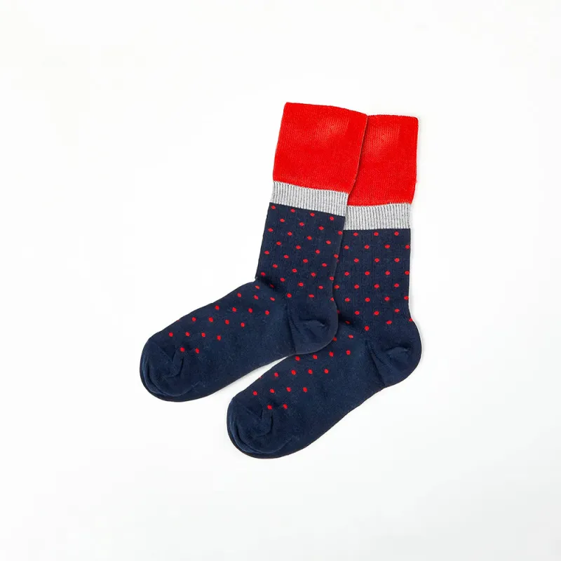 Exquisite J - CA71 Socks - Navy and Red made by Exquisite J