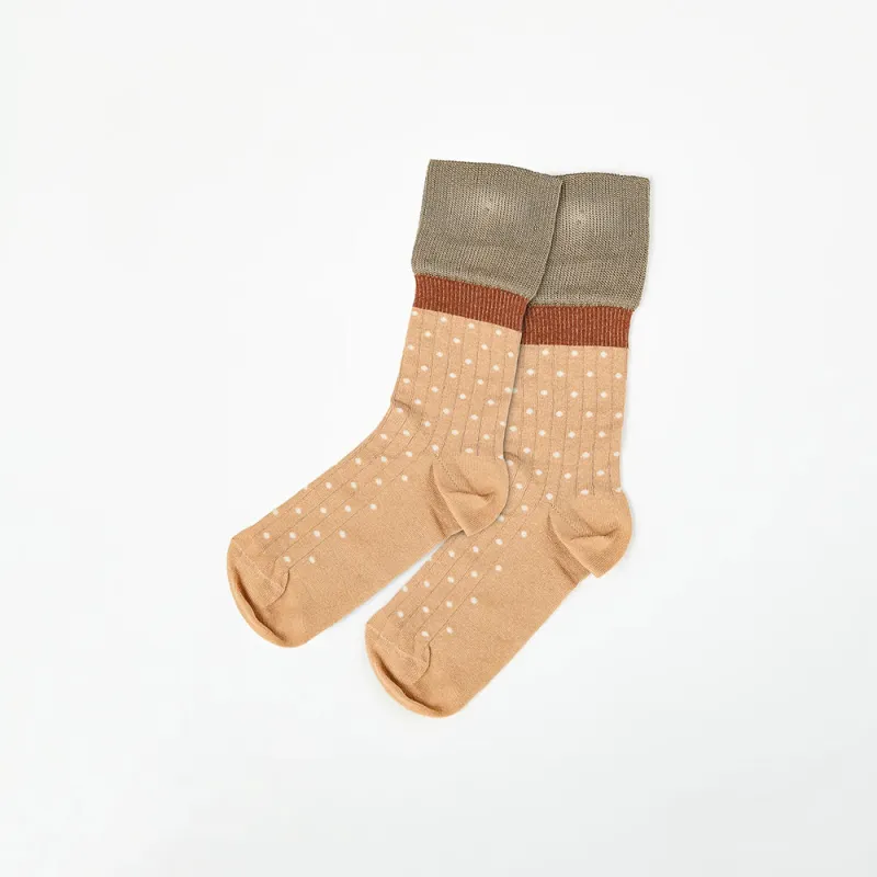 Exquisite J - CA71 Socks - Beige and White made by Exquisite J