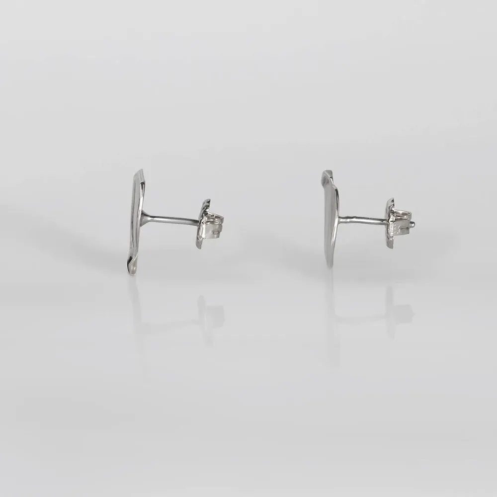 Tweek Eek - Mirr Rectangle S Earrings - Silver sold by Merci product image thumbnail 4
