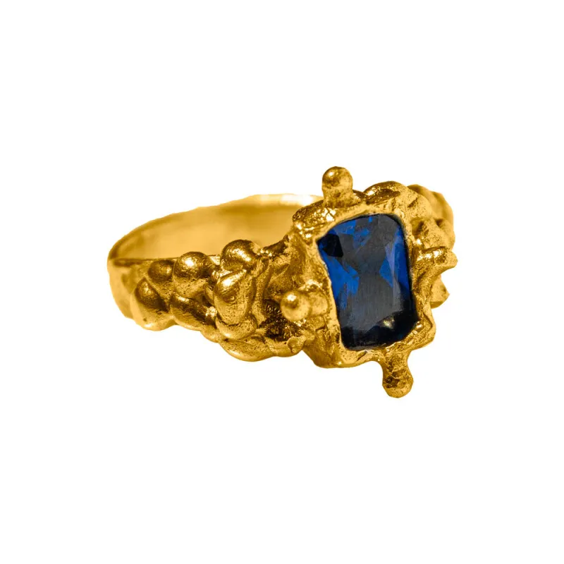 Sofia Rocha - Viena Ring - Gold & Navy made by Merci
