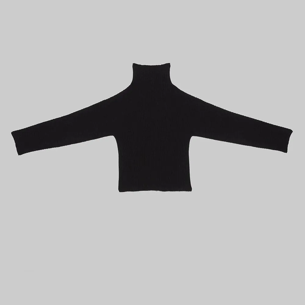 Baserange - Kai Turtleneck - Black sold by Merci