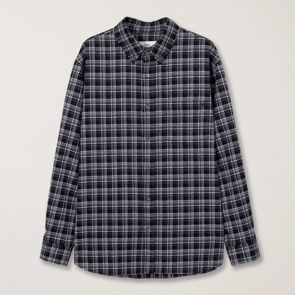 Dunst - Check Flannel Shirt - Black sold by Merci