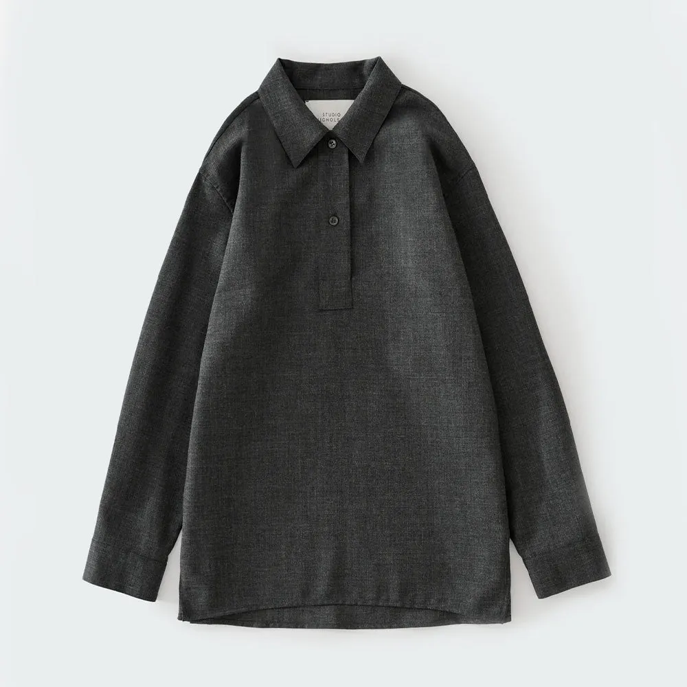 Studio Nicholson - Pinole Shirt - Mixed Slate sold by Merci