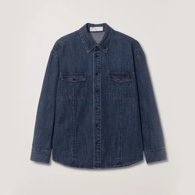 Dunst - Classic Denim Shirt - Midnight Blue made by Dunst