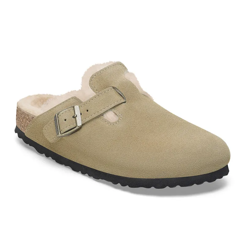 Birkenstock - Boston Fur Clogs - Taupe made by Birkenstock