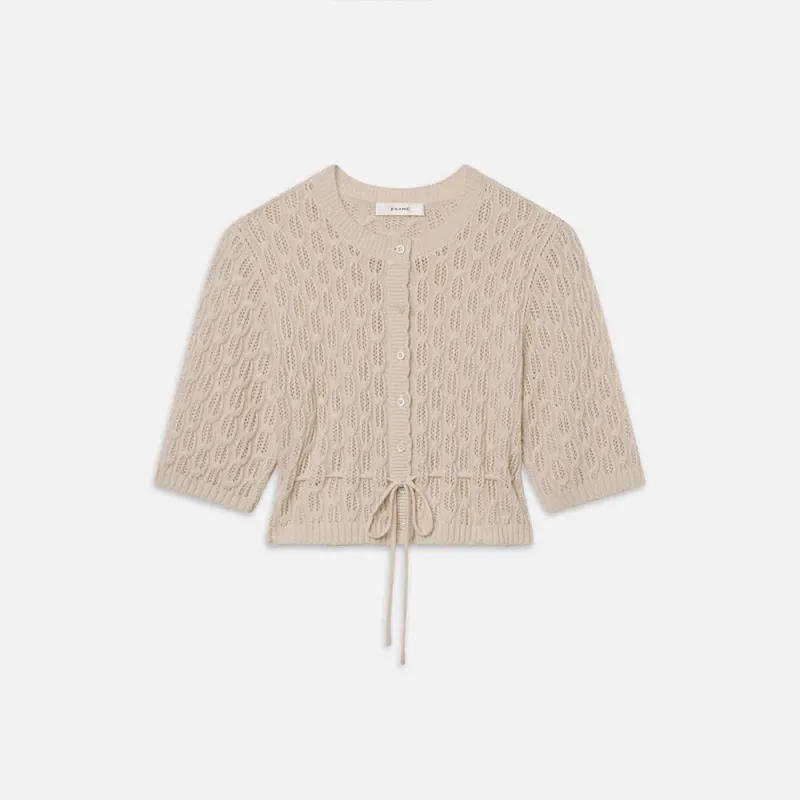 Frame - Clover Cardigan - Oatmeal Heather made by Frame Denim