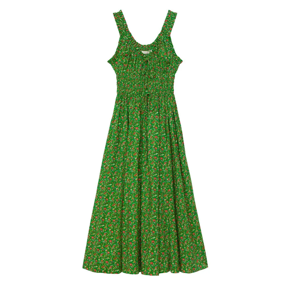 Dôen - Emmaretta Dress - Emerald sold by Merci
