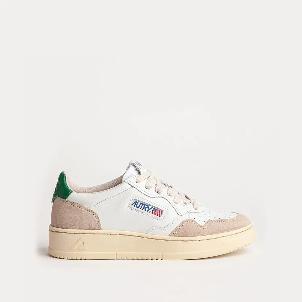 Autry - Medalist Low Wom Sneakers - Green & Beige sold by Merci