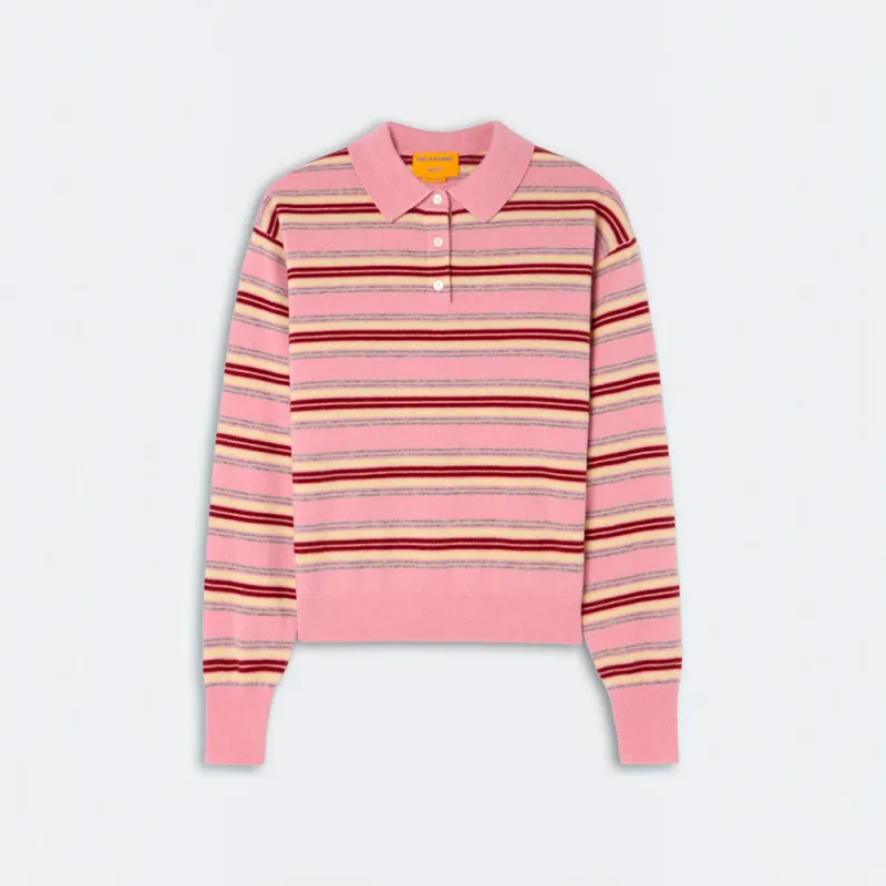 Guest In Residence - Collegiate Striped Polo - Sprinkle Combo made by Merci