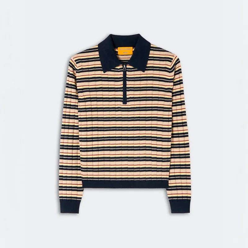 Guest In Residence - Track Polo Sweater - Navy Combo made by Merci