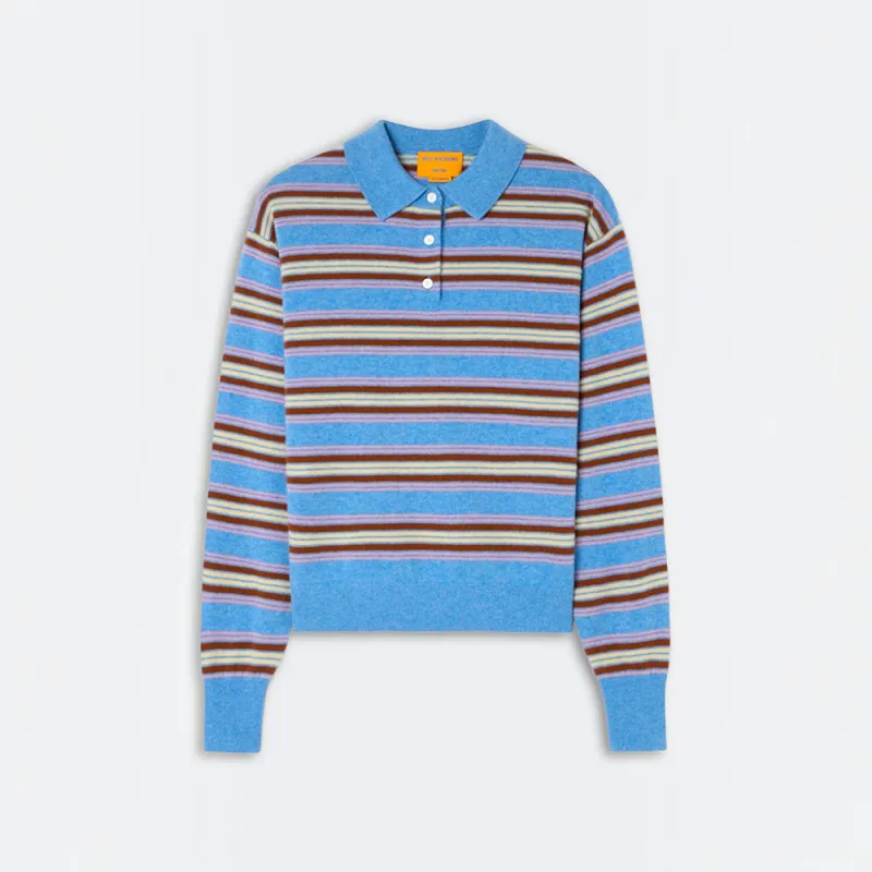 Guest In Residence - Collegiate Striped Polo - Delft Blue Combo made by Merci