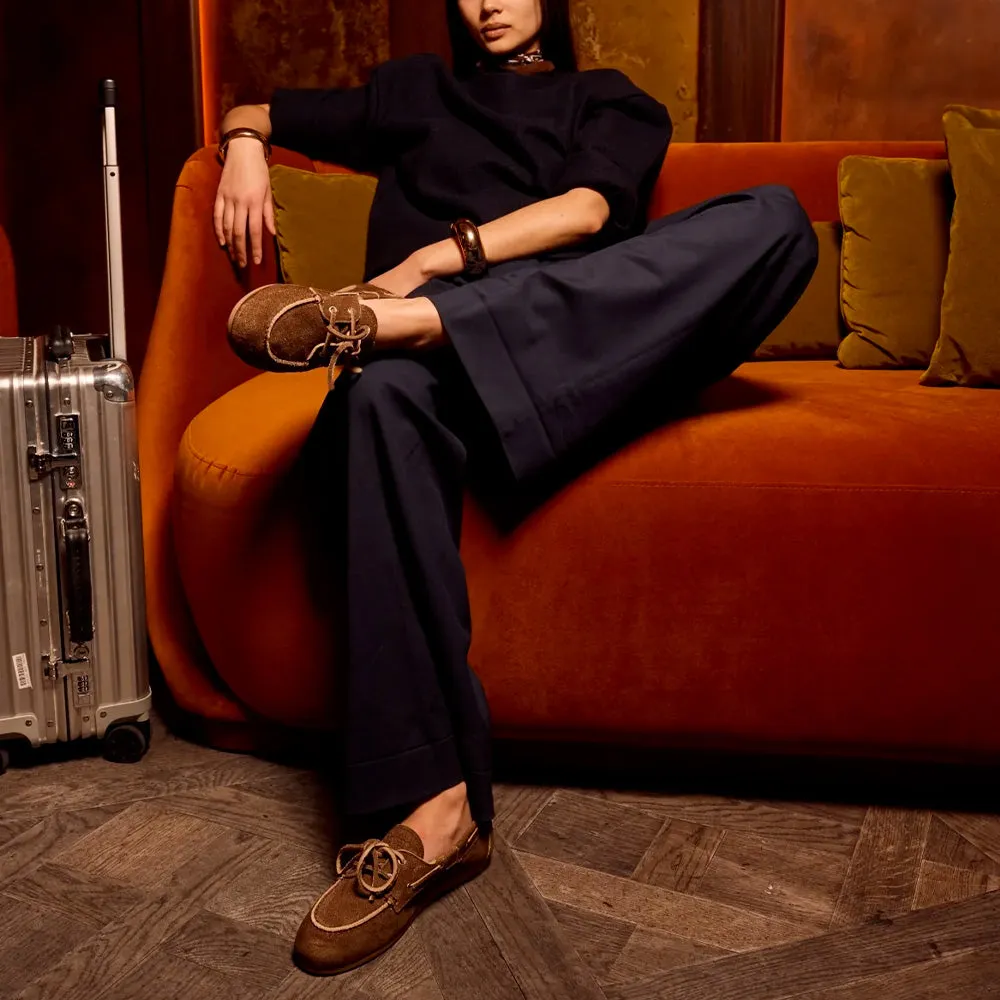 Posa - Brushed Boat Loafers - Brown sold by Merci product image thumbnail 2