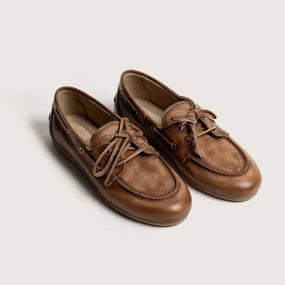 Posa - Brushed Boat Loafers - Brown sold by Merci product image thumbnail 3