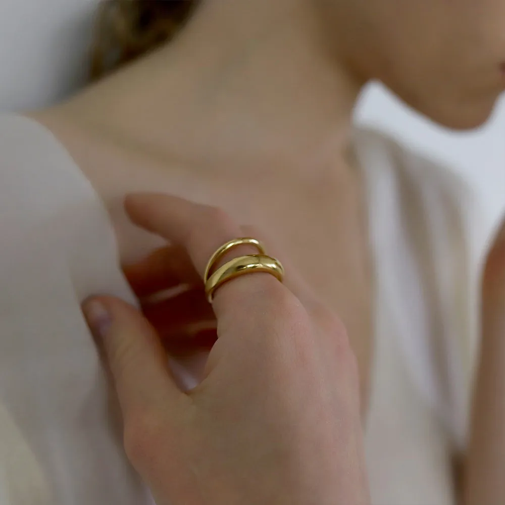 TEN - Cross Ring - Gold sold by Merci product image thumbnail 2