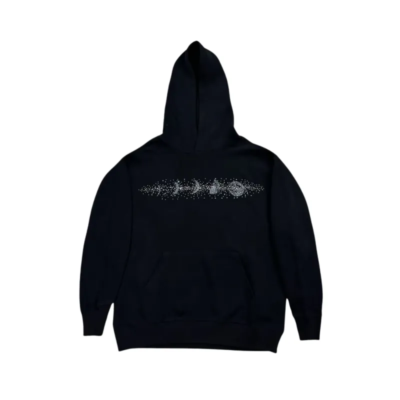 VYBES Rhinestone Moon Hoodie made by VYBES