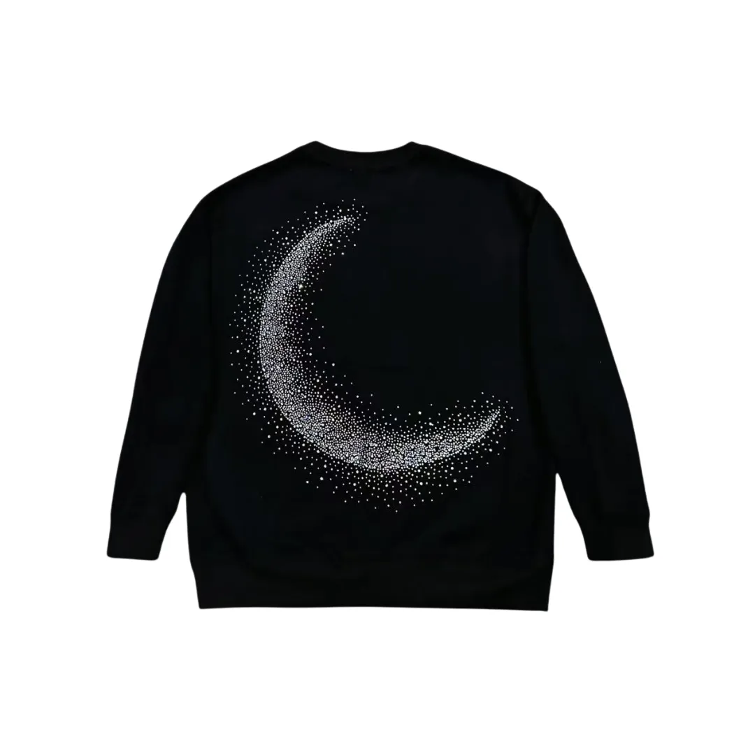 VYBES Rhinestone Moon Crewneck sold by VYBES product image thumbnail 3