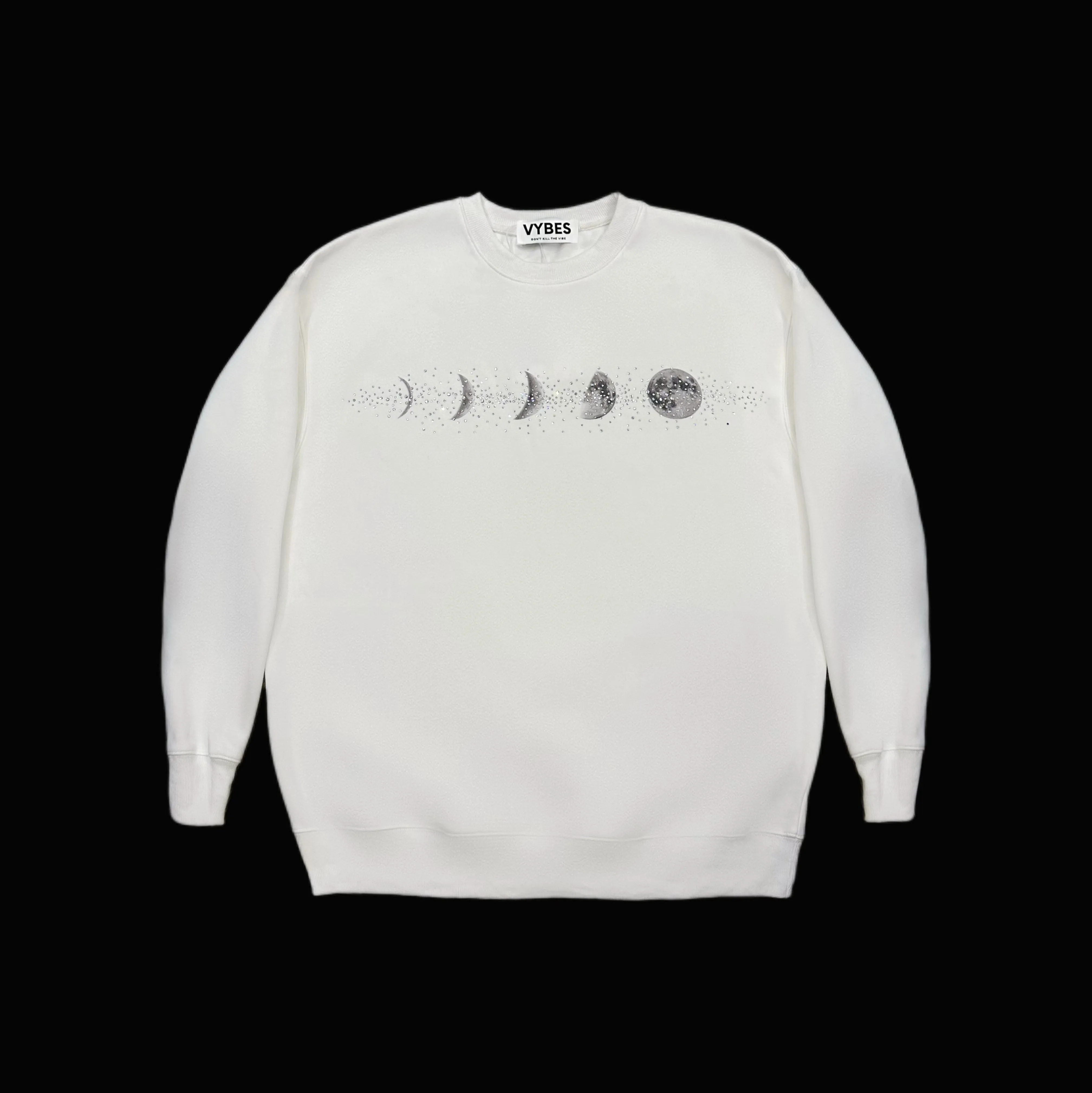 VYBES Rhinestone Moon Crewneck sold by VYBES product image thumbnail 4
