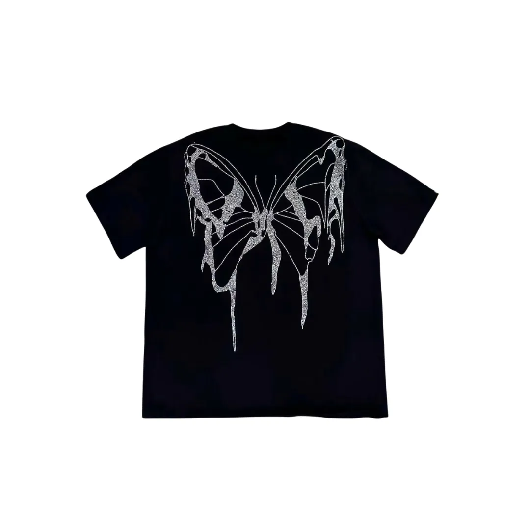 VYBES Rhinestone Butterfly Tee sold by VYBES