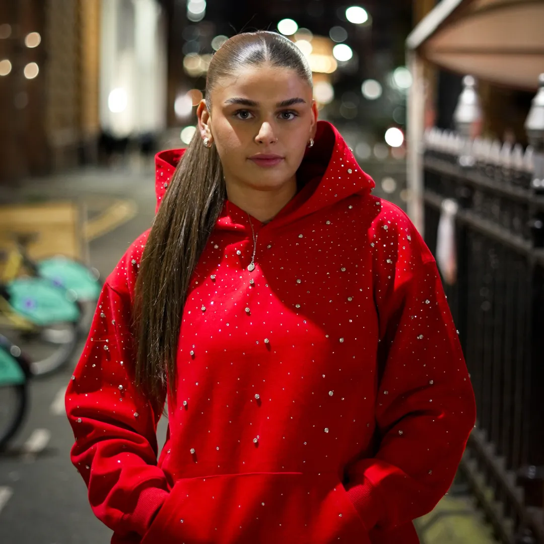 VYBES Rhinestone Galaxy Hoodie sold by VYBES product image thumbnail 5