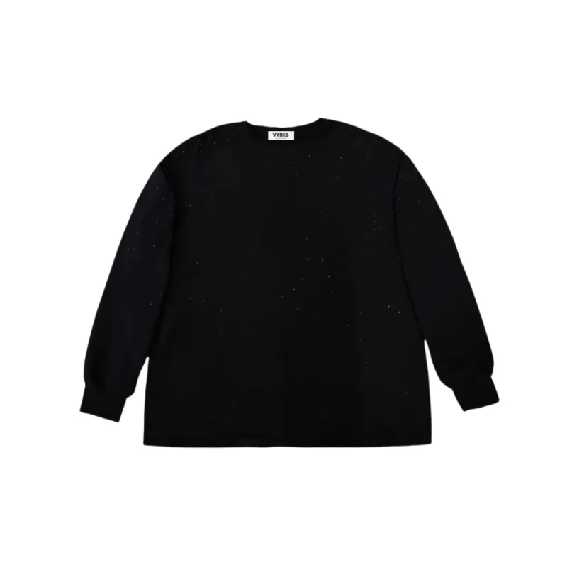 VYBES Rhinestone Galaxy Long Sleeve made by VYBES