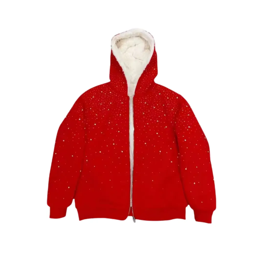 VYBES Rhinestone Galaxy Zip Up (Fur Lined) sold by VYBES product image thumbnail 5