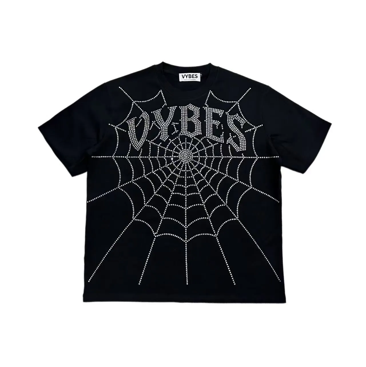 VYBES Rhinestone Web Tee sold by VYBES