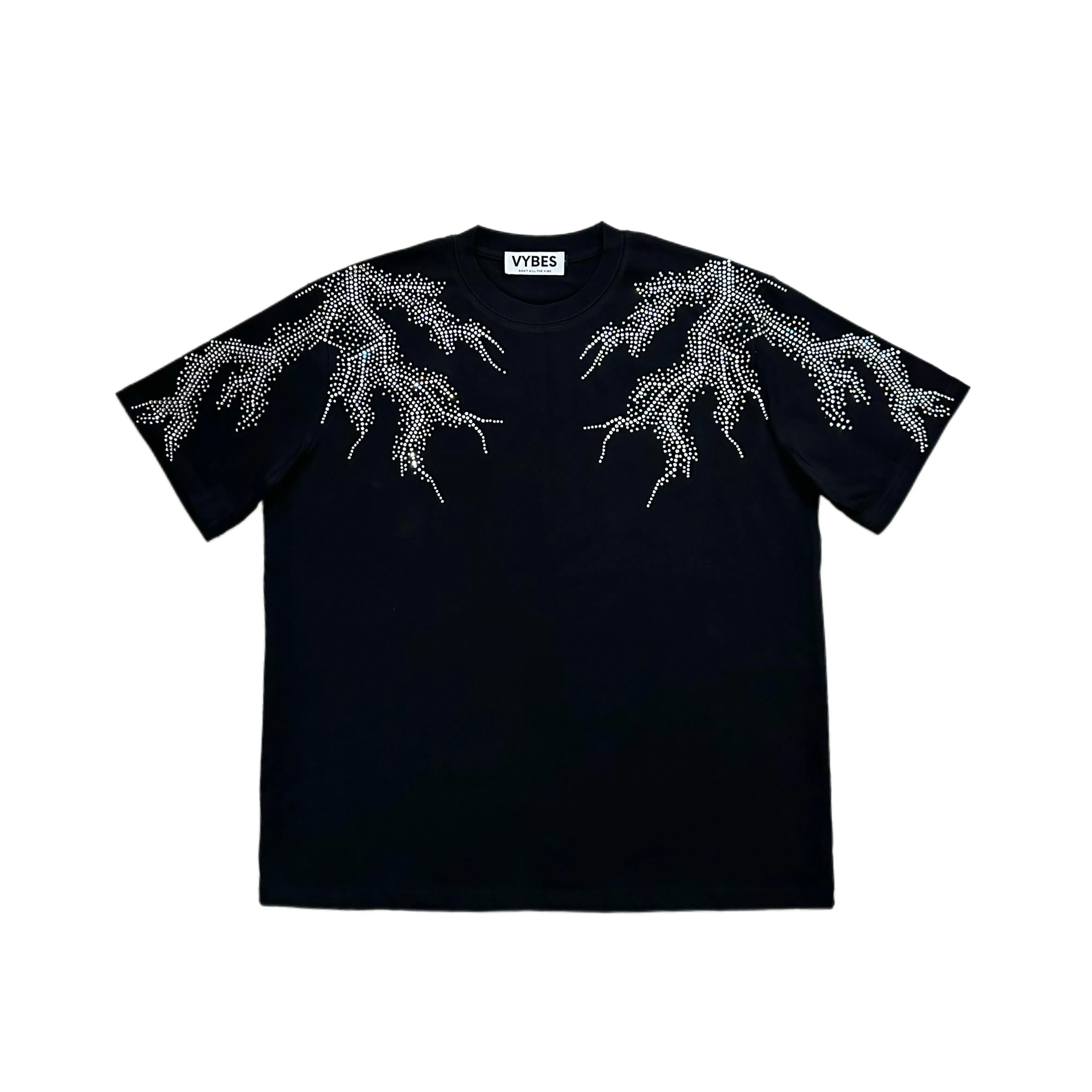 VYBES Rhinestone Lightning Tee sold by VYBES