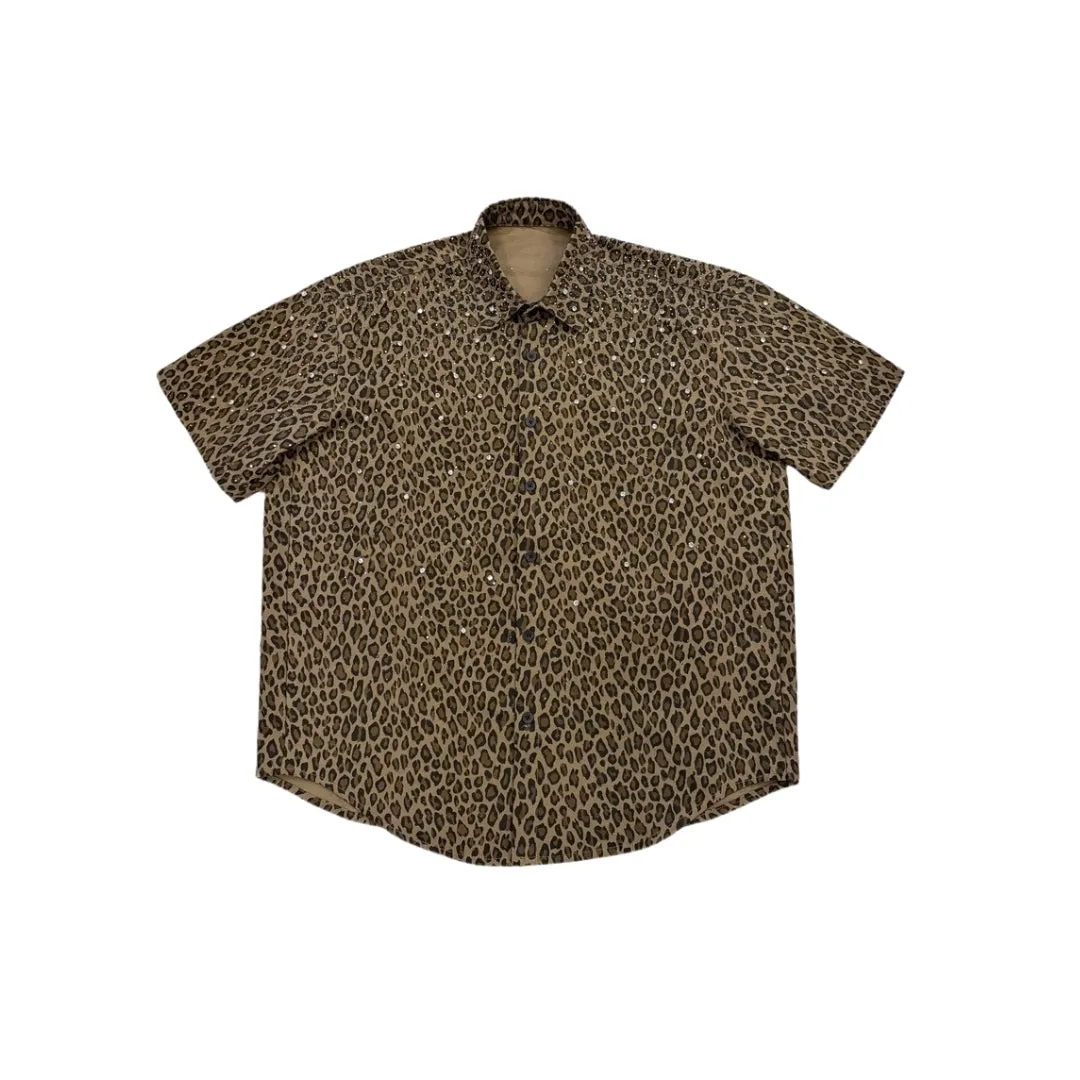 VYBES Leopard Short Sleeve Shirt sold by VYBES