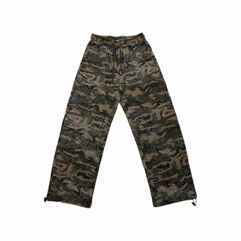 VYBES Rhinestone Camo Sweatpants made by VYBES