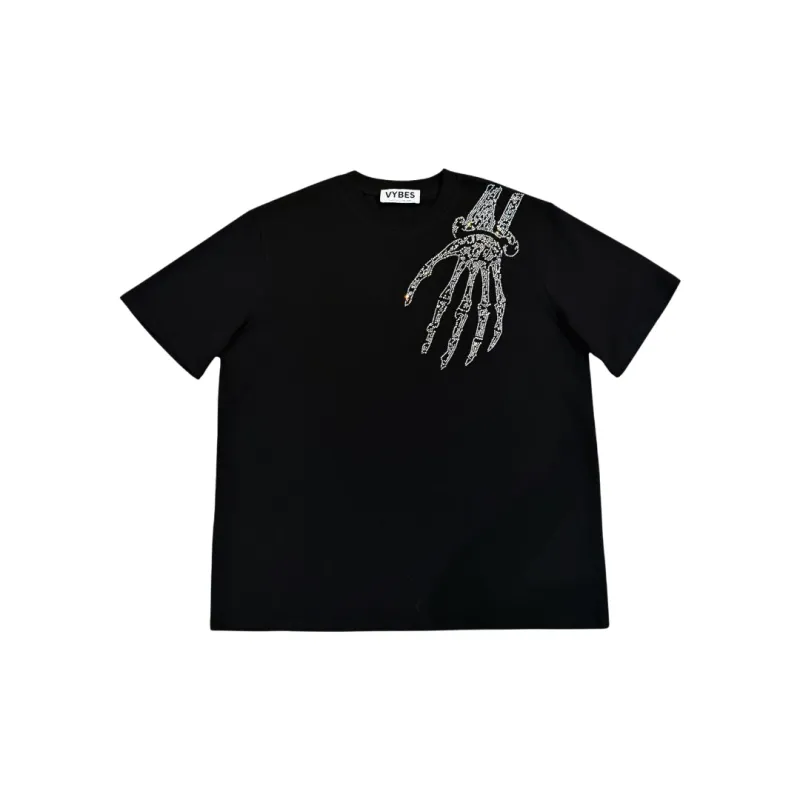 VYBES Skeleton Hand Tee made by VYBES