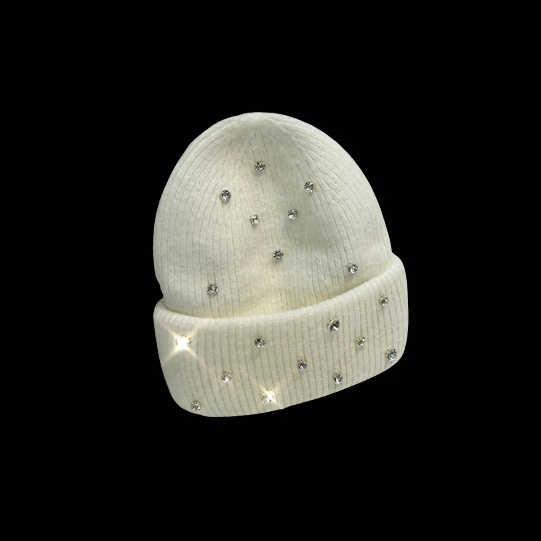 VYBES Rhinestone Beanie sold by VYBES product image thumbnail 4