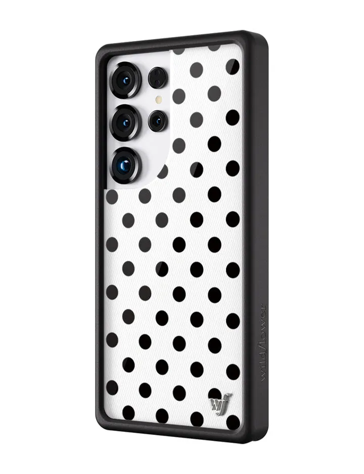 Polka Dot | White and Black Samsung Galaxy Case sold by Wildflower Cases product image thumbnail 2