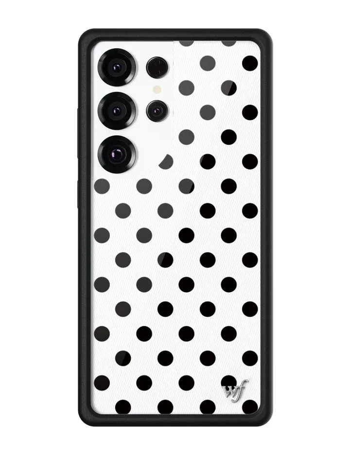 Polka Dot | White and Black Samsung Galaxy Case sold by Wildflower Cases