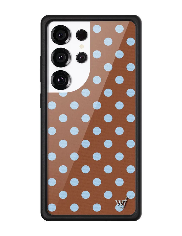 Polka Dot | Brown and Blue Samsung Galaxy Case sold by Wildflower Cases