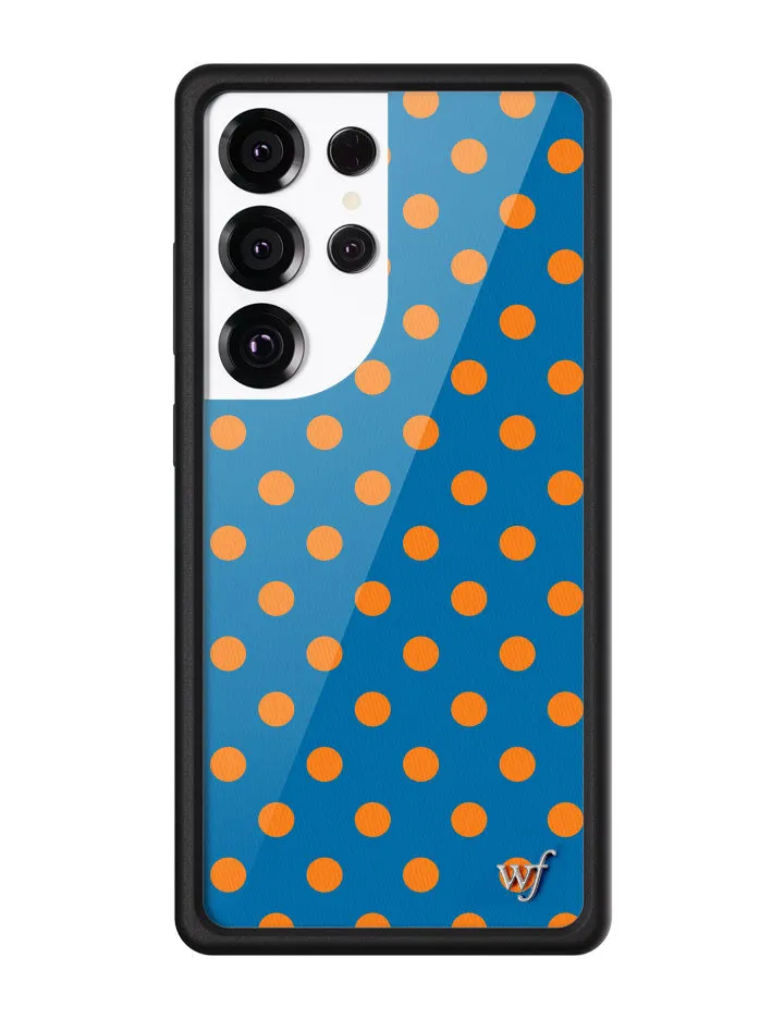 Polka Dot | Blue and Orange Samsung Galaxy Case sold by Wildflower Cases