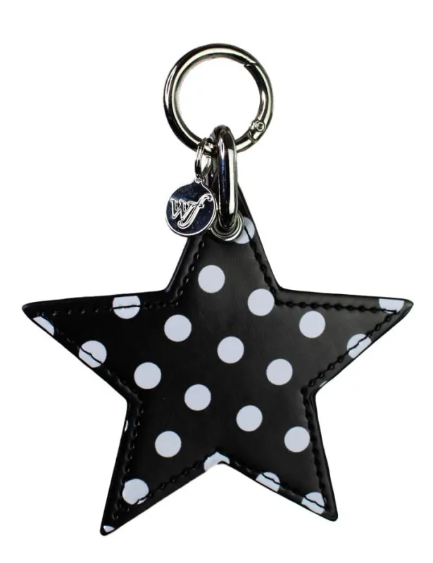 Polka Dot Star Charm | Black and White made by Wildflower