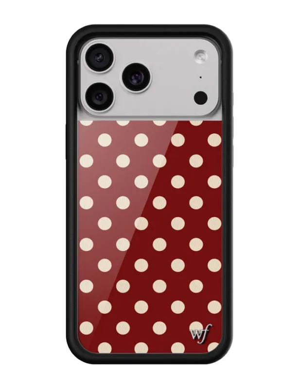 Polka Dot | Burgundy and Cream iPhone Case sold by Wildflower Cases