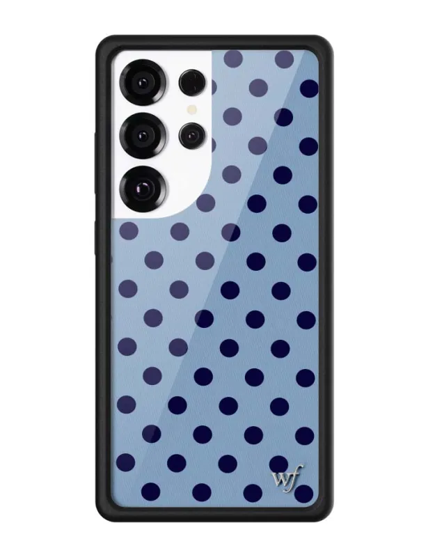 Polka Dot | Blue and Navy Blue Samsung Galaxy Case sold by Wildflower Cases