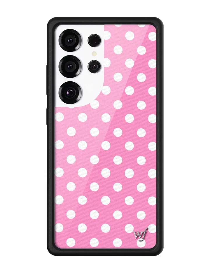 Polka Dot | Pink and White Samsung Galaxy Case sold by Wildflower Cases