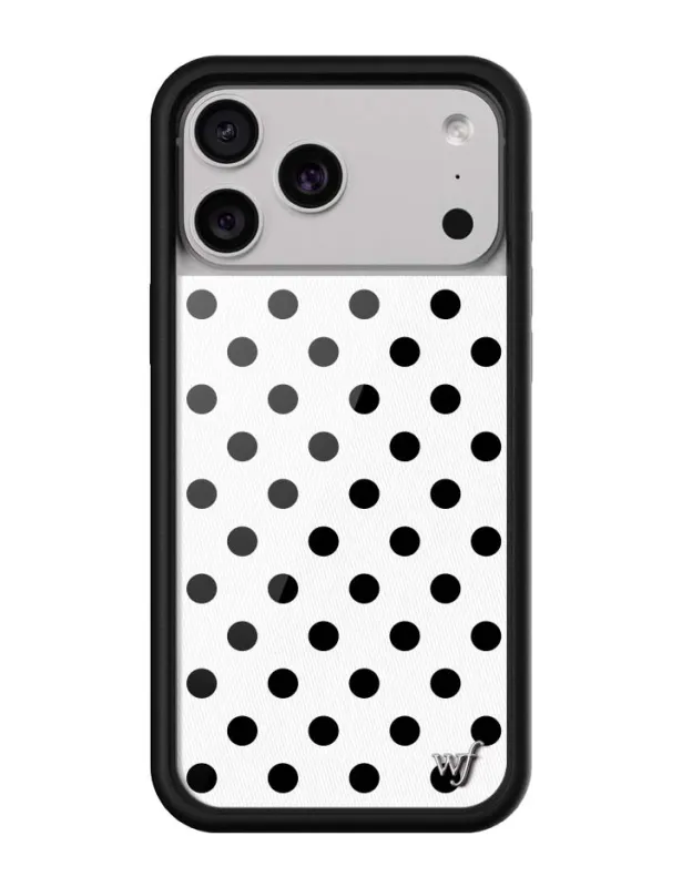 Polka Dot | White and Black iPhone Case sold by Wildflower Cases