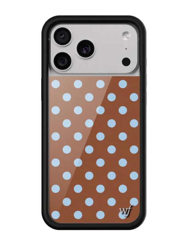 Polka Dot | Brown and Blue iPhone Case sold by Wildflower Cases