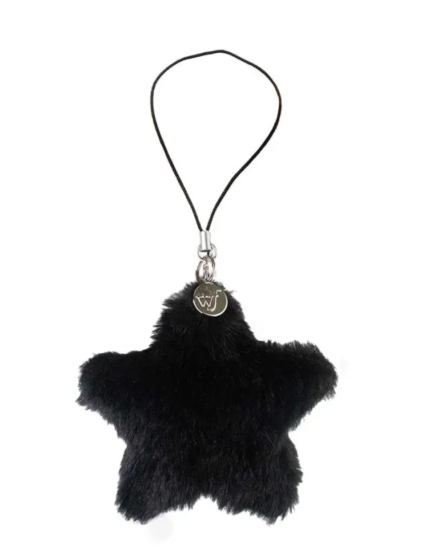 Fluffy Star Charm | Black made by Wildflower