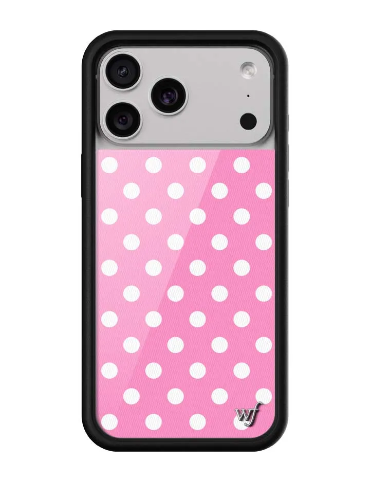 Polka Dot | Pink and White iPhone Case sold by Wildflower Cases