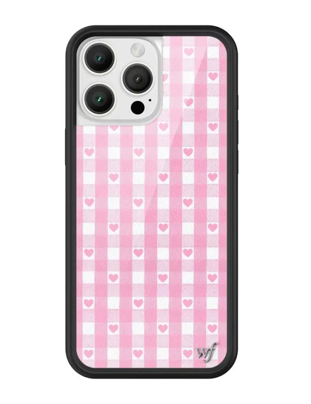 Gingham Hearts | Pink iPhone Case sold by Wildflower Cases