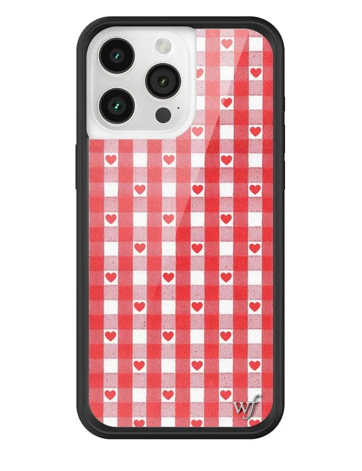 Gingham Hearts | Red iPhone Case sold by Wildflower Cases