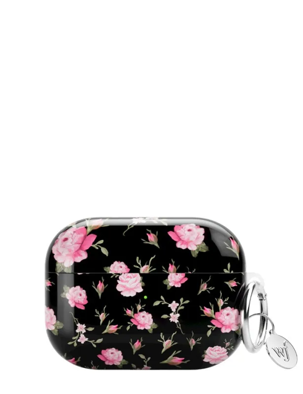 Black and Pink Floral AirPods sold by Wildflower Cases