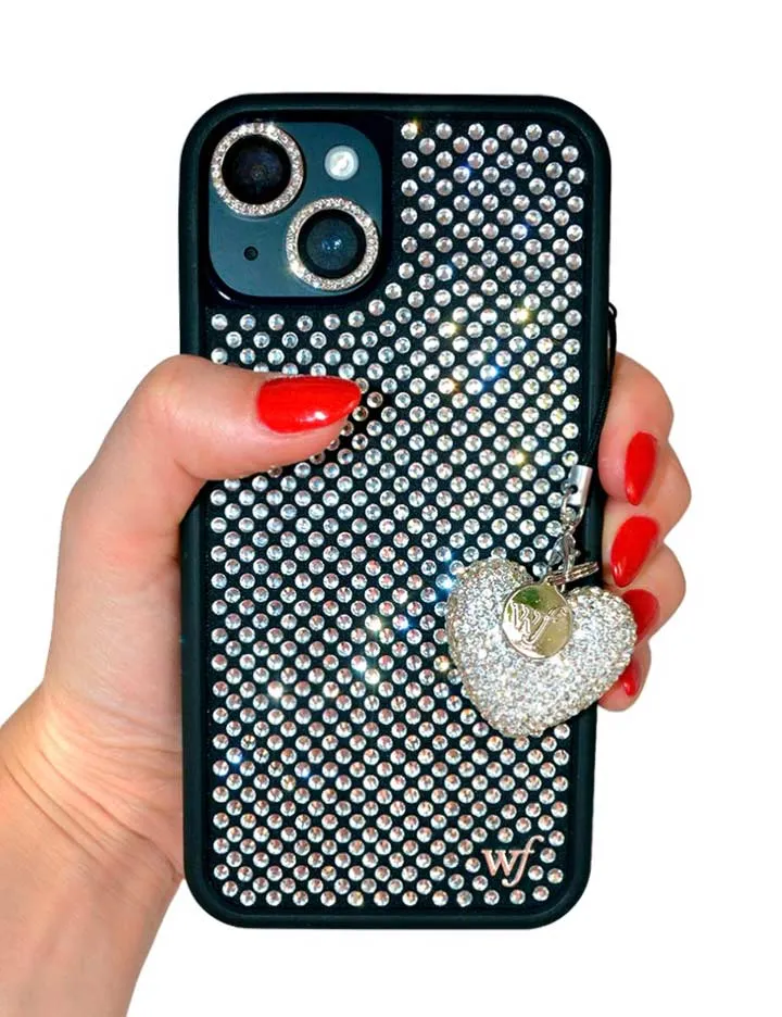 Rhinestone Heart Charm | White sold by Wildflower Cases product image thumbnail 2